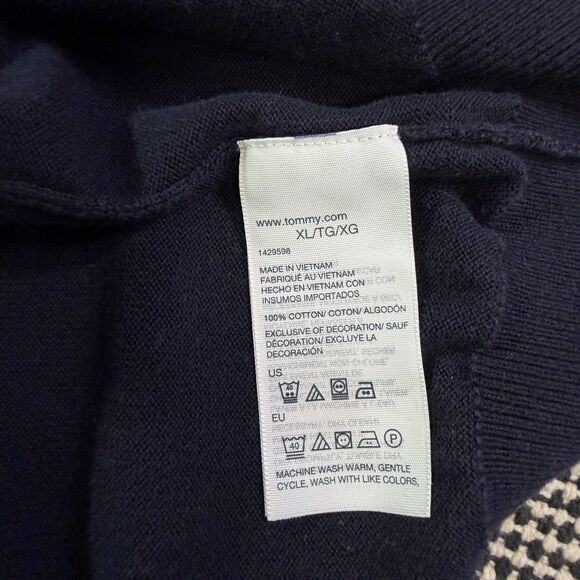 Tommy Hilfiger Men’s Sweater Navy Blue Sz XL Crewneck Pullover Embroider Logo - Picture 7 of 9